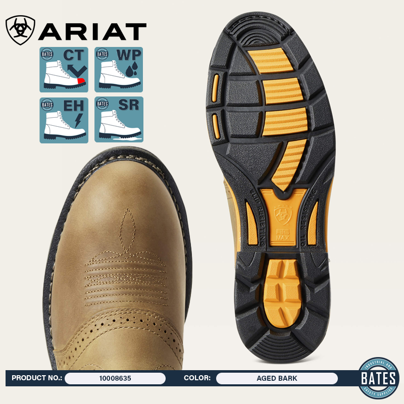 10008635 Ariat Men's WORKHOG® WP/CT Work Boots