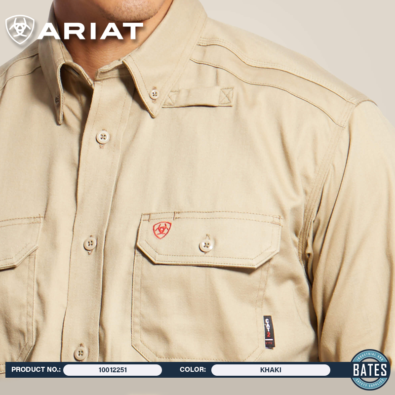 10012251 Ariat Men's FR Solid LS Work Shirt