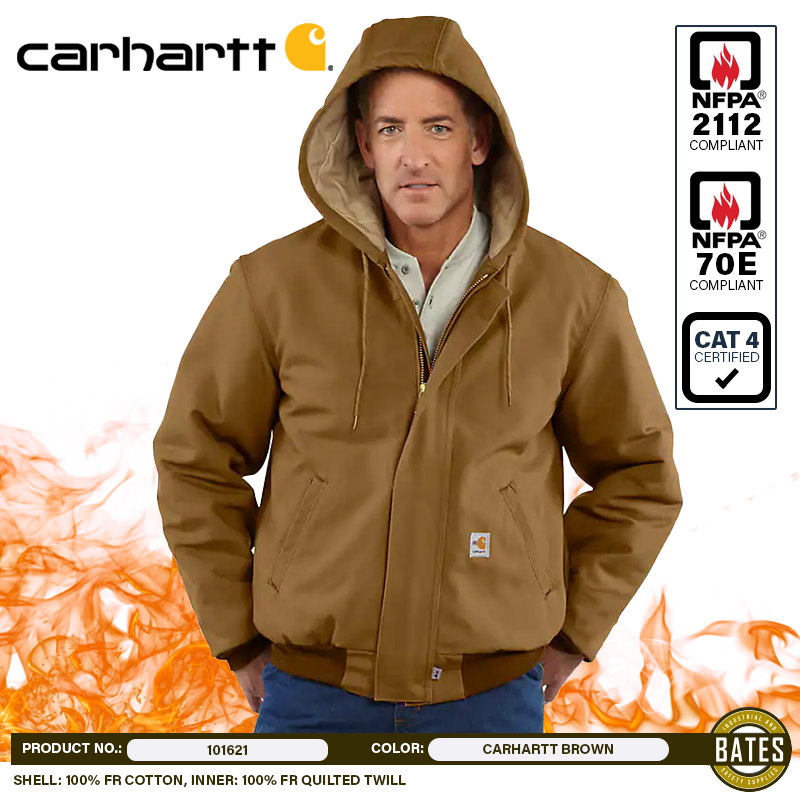 101621 Carhartt Men's FR DUCK ACTIVE Hooded Jacket