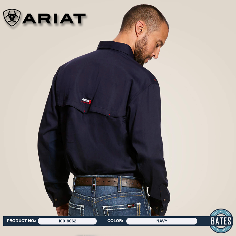 10019062 Ariat Men's FR Solid Vent LS Work Shirt