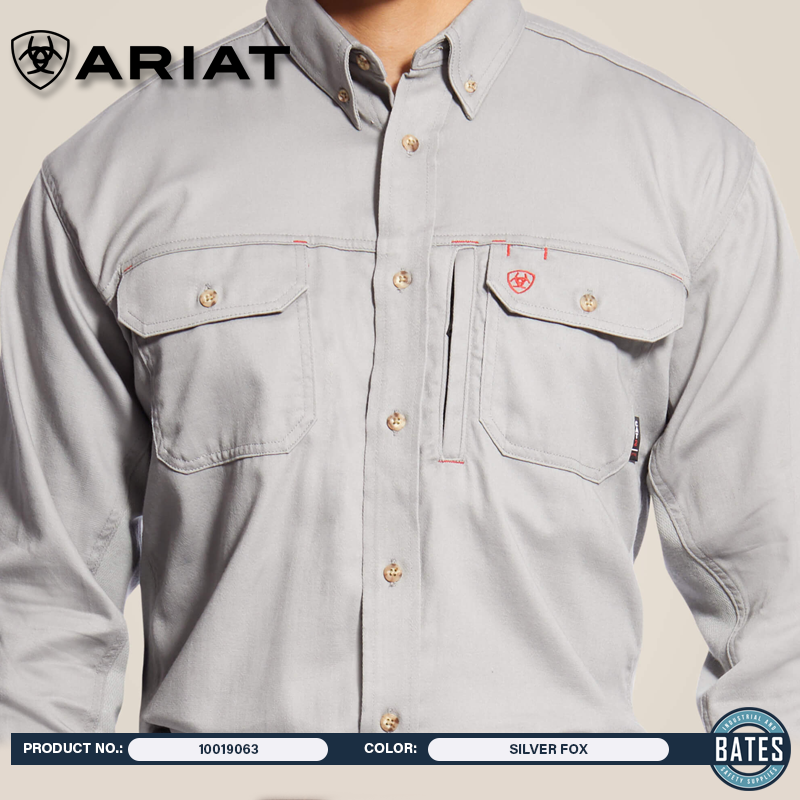 10019063 Ariat Men's FR Solid Vent LS Work Shirt