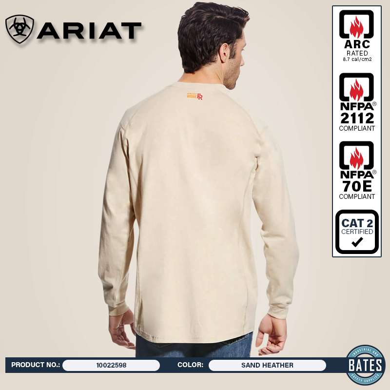 10022598 Ariat Men's FR AIR Henley LS Shirt