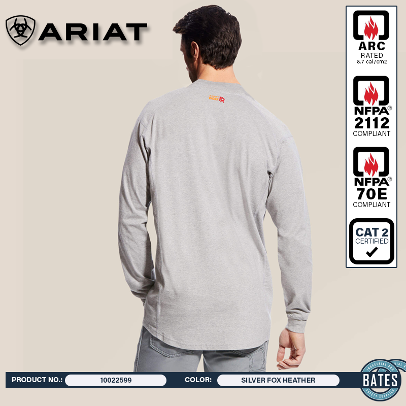 10022599 Ariat Men's FR AIR Henley LS Shirt