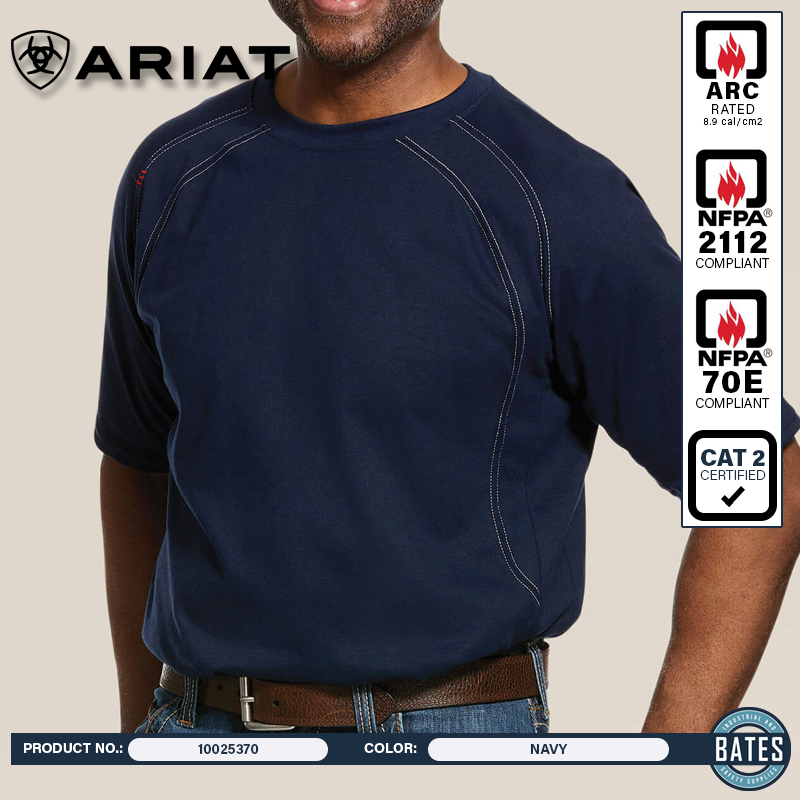 10025370 Ariat Men's FR WORK Crew SS T-Shirt