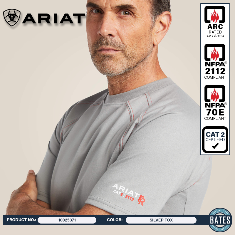 10025371 Ariat Men's FR WORK Crew SS T-Shirt