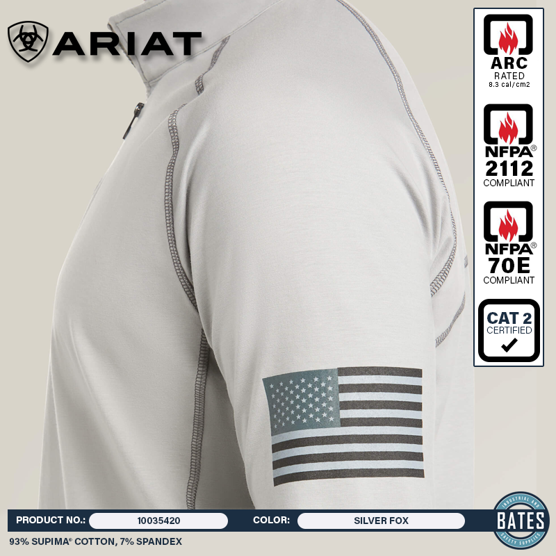 10035420 Ariat Men's FR COMBAT Stretch Patriot Work Shirt