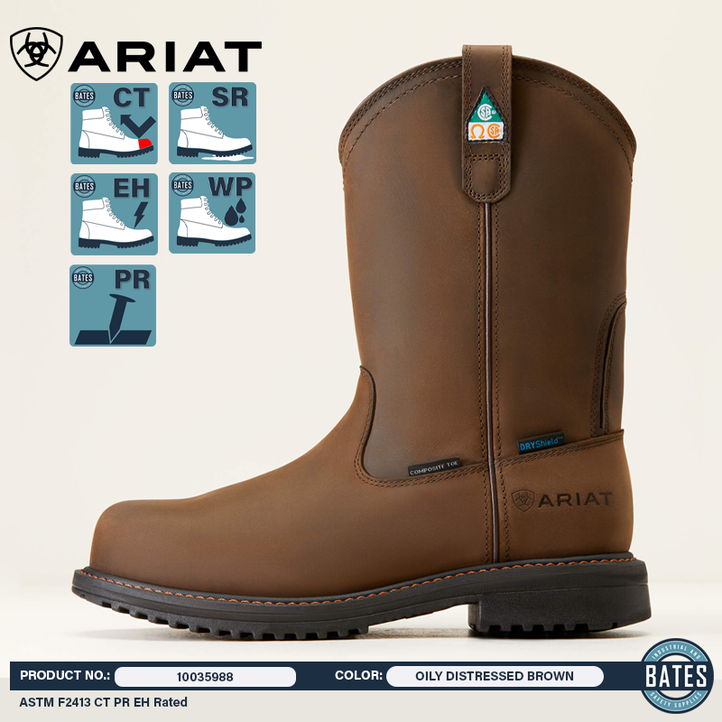 10035988 Ariat Men's RigTEK WP/EH/CT Work Boots