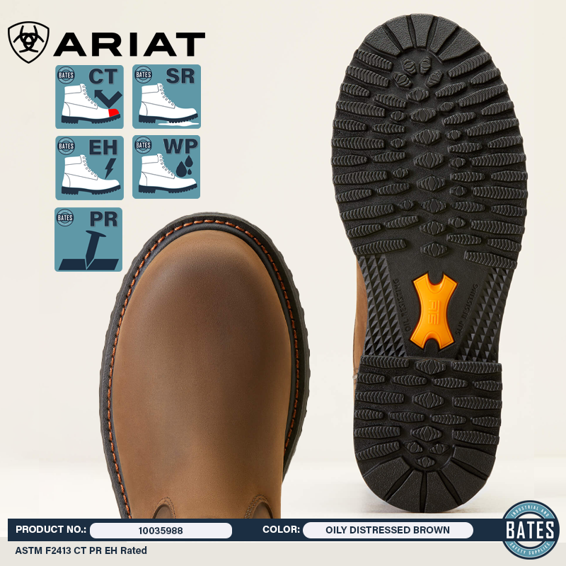 10035988 Ariat Men's RigTEK WP/EH/CT Work Boots