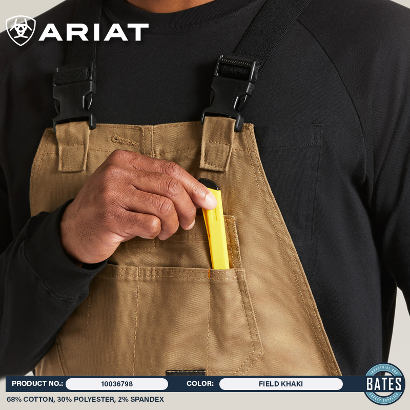 10036798 Ariat Men's REBAR® DuraCanvas Unlined Bibs