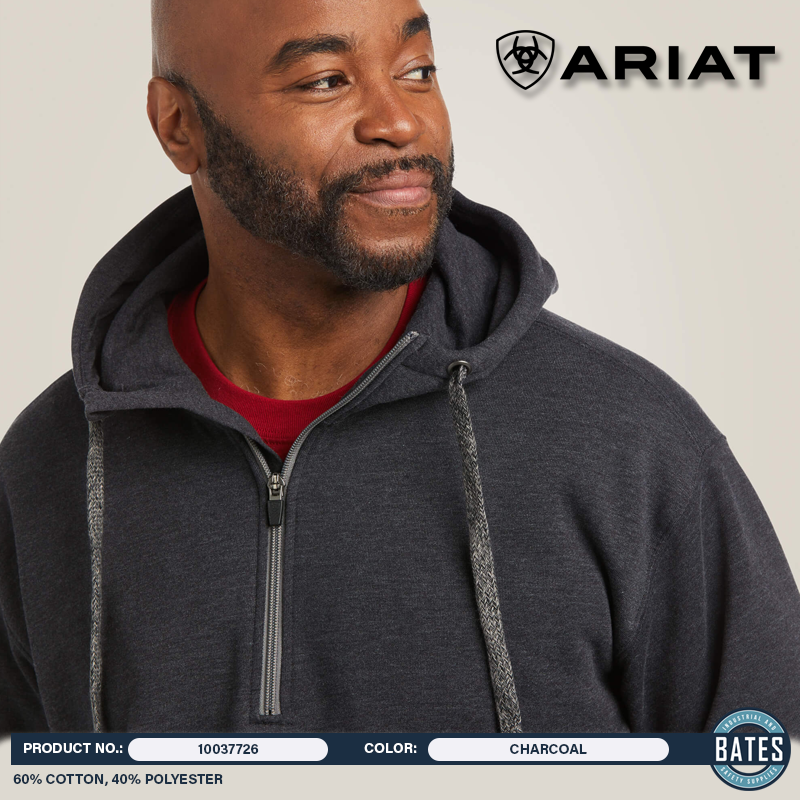 10037726 Ariat Men's REBAR® Workman ¼ Zip Hoodie
