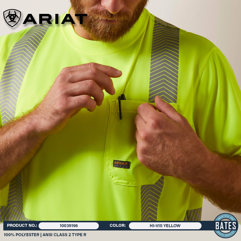 10039196 Ariat Men's REBAR® Hi-VIS ANSI SS T-Shirt