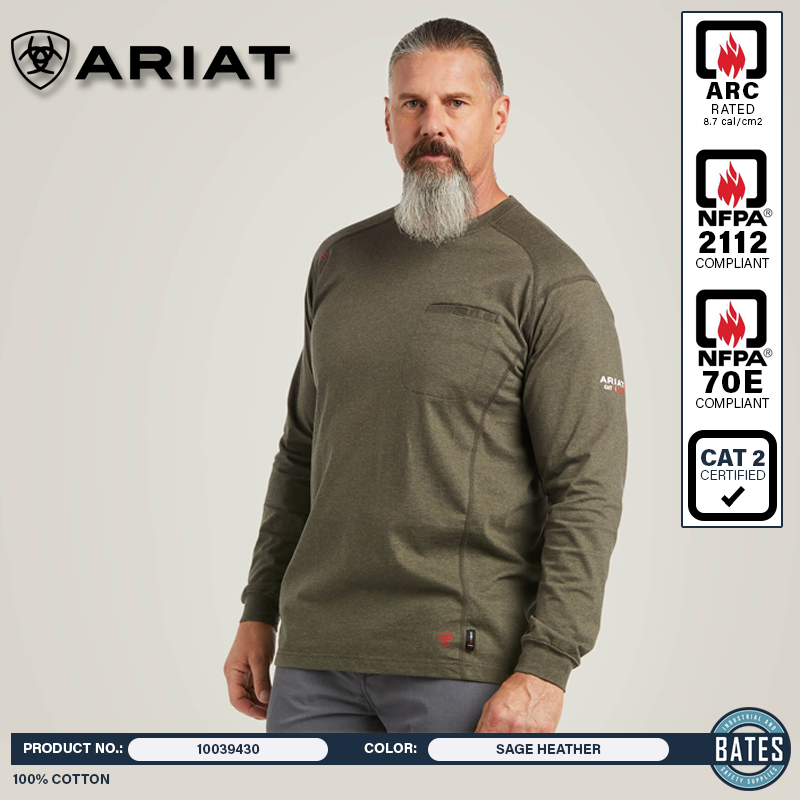 10039430 Ariat Men's FR "Rig Life"  Graphic LS T-Shirt