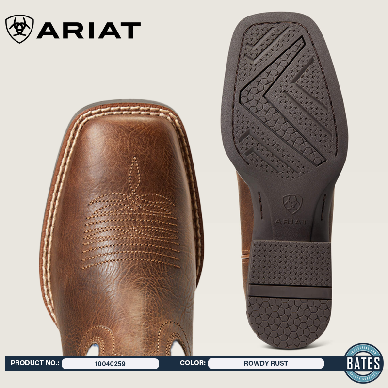 10040259 Ariat Kid's KOEL VENTTEK Western Square-Toe Boots