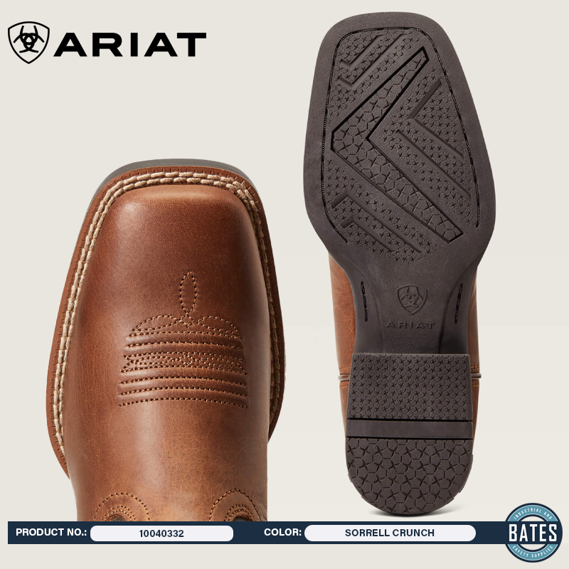 10040332 Ariat Kid'S AMOS Western Square-Toe Boots