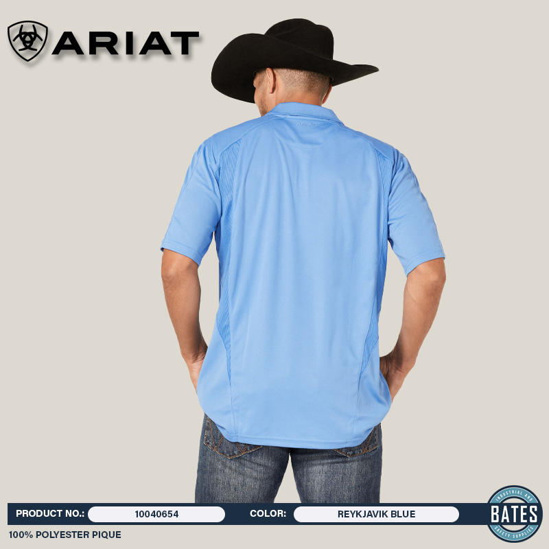 10040654 Ariat Men's AC CERISE Polo Shirt