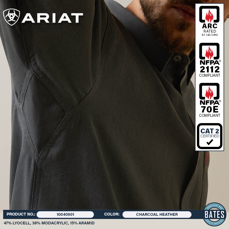 10040901 Ariat Men's FR Air Inherent LS Work Shirt