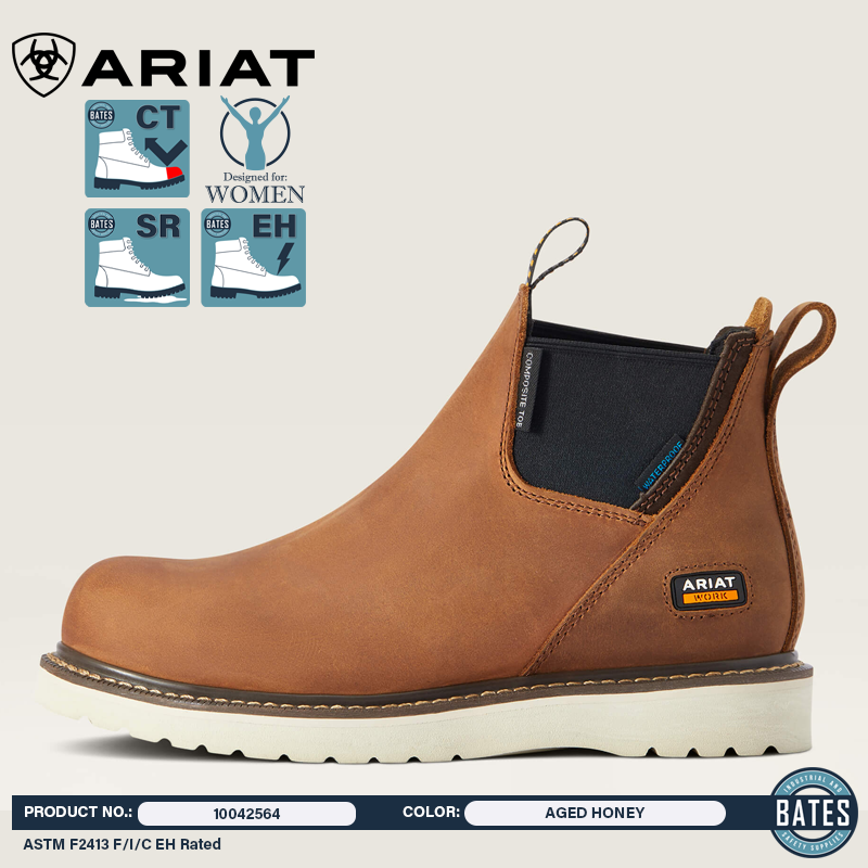 10042564 Ariat Women's REBAR® Wedge Chelsea WP/CT Work Boots