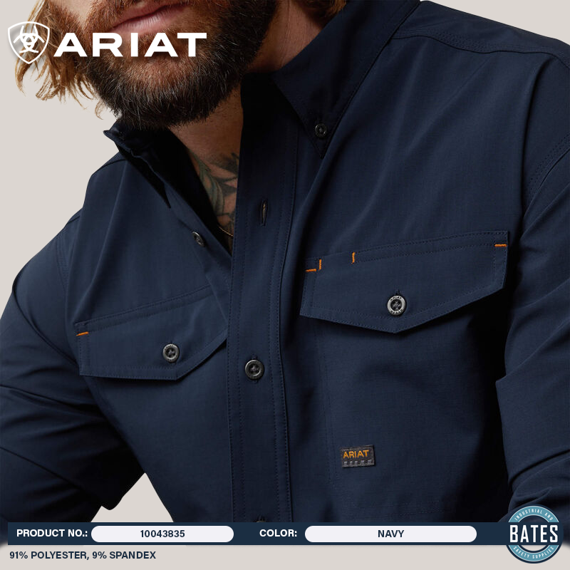 10043835 Ariat Men's REBAR® Made Tough VentTEK DuraStretch Work Shirt