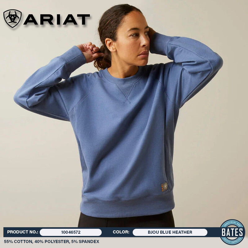 10046572 Ariat Women's Rebar Workman Washed Fleece Sweatshirt
