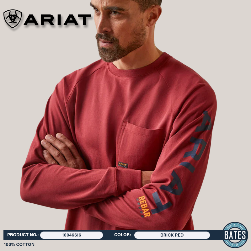 10046616 Ariat Men's Rebar Cotton Strong Graphic LS T-Shirt