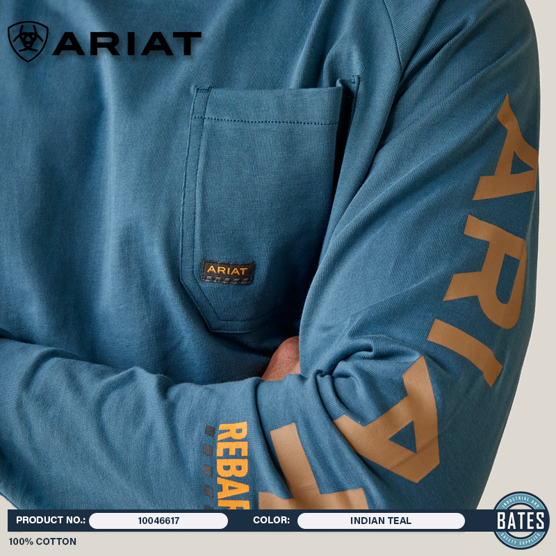 10046617 Ariat Men's Rebar Cotton Strong Graphic LS T-Shirt