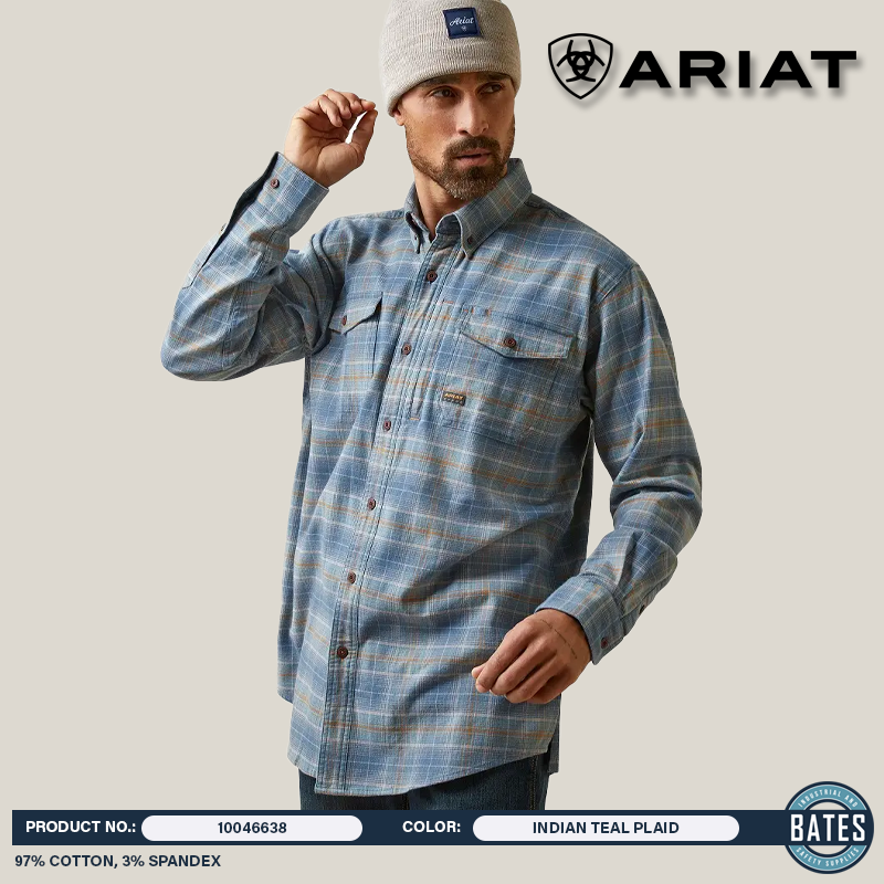10046638 Ariat Men's Rebar Flannel DuraStretch Work Shirt