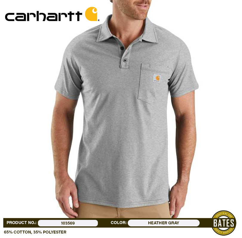 103569 Carhartt Men's FORCE® SS Pocket Polo