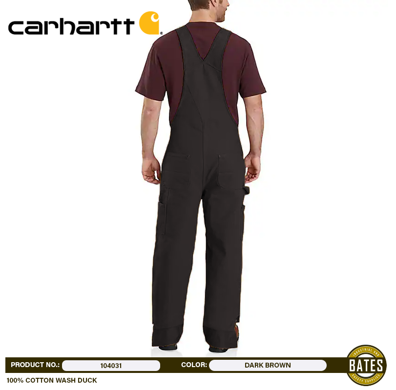 104031 Carhartt Men's Washed Duck Insulated Bib Overalls
