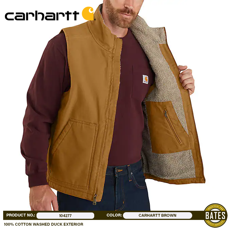 104277 Carhartt Men's Mock-Neck Sherpa Lined Vest