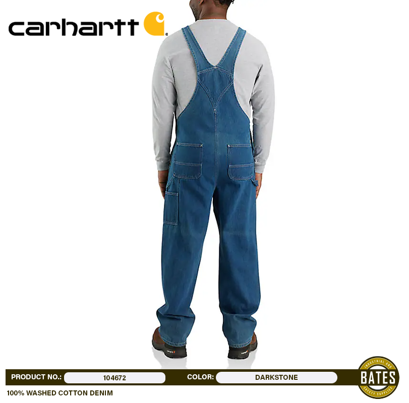 104672 Carhartt Men's Loose Fit Denim Bib Overalls
