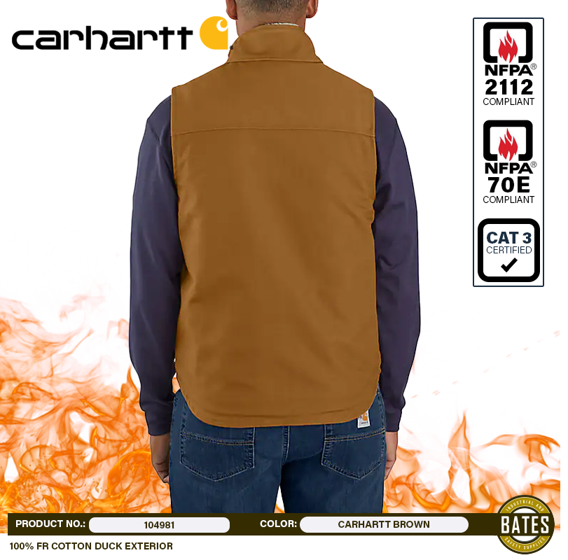 104981 Carhartt Men's FR DUCK Sherpa Lined Vests
