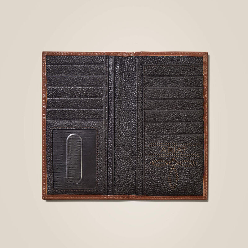 A3543408 ARIAT RODEO WALLET EMBROIDERY LEATHER