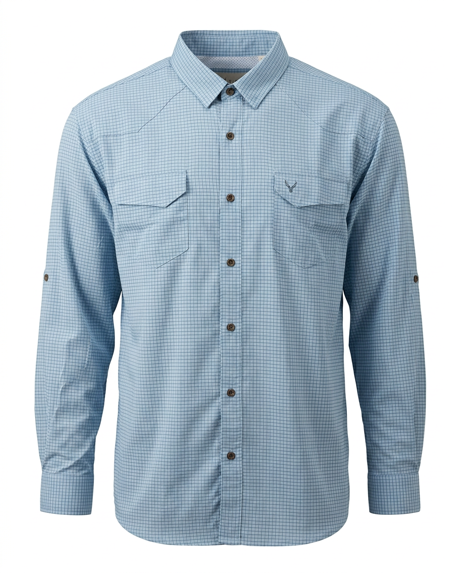 (R-WG-166) FIELDSTONE WILDGAME CLOUDDRIFT BUTTON DOWN