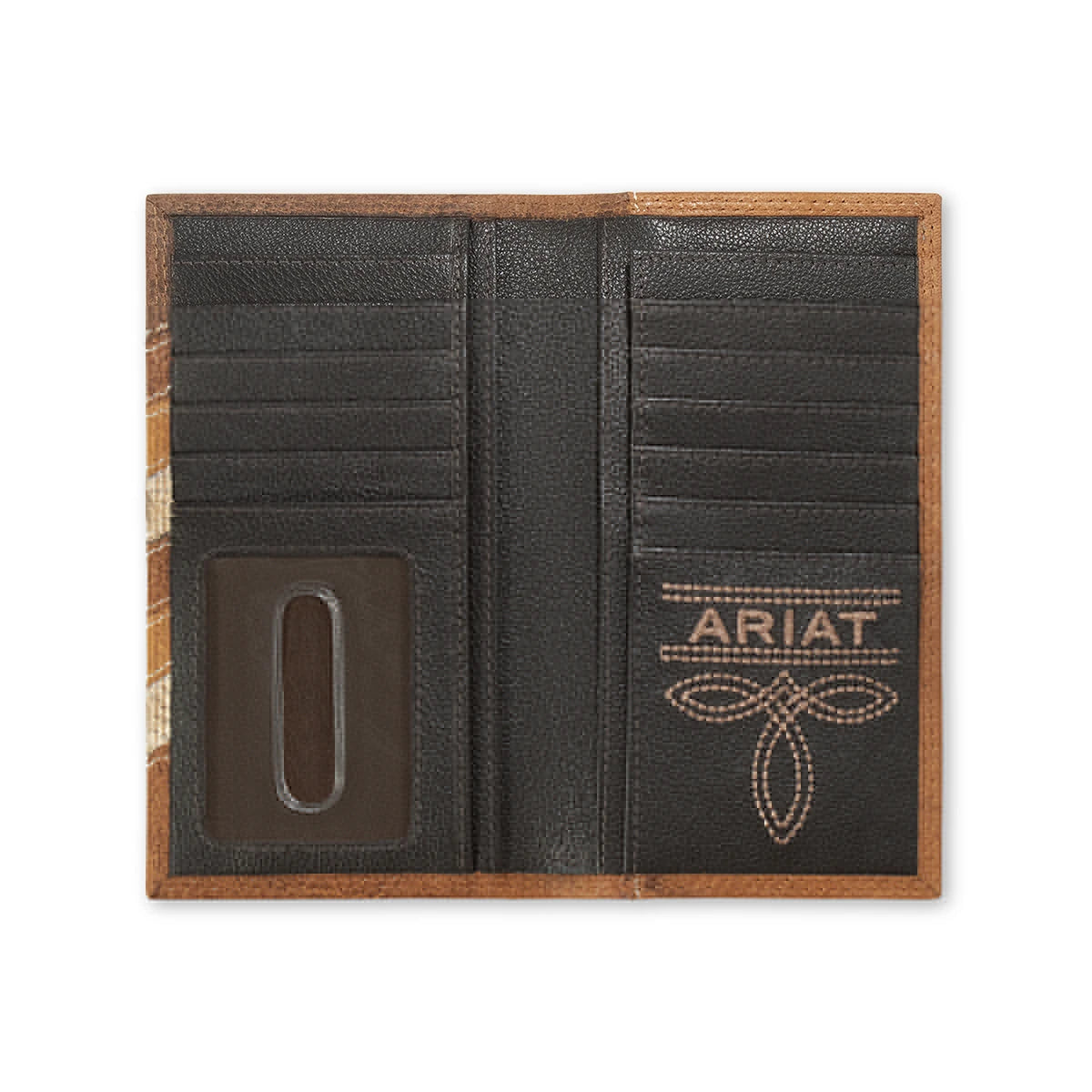 A3563697 ARIAT RODEO WALLET CHEVRON PATCHWORK TAN