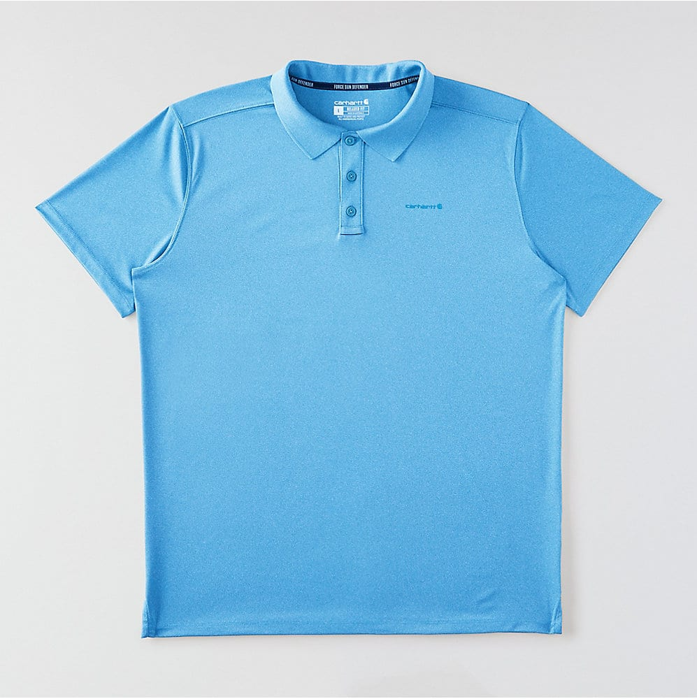106901 CARHARTT MEN'S FORCE SUN DEFENDER RELAXED FIT LOGO POLO SHIRT