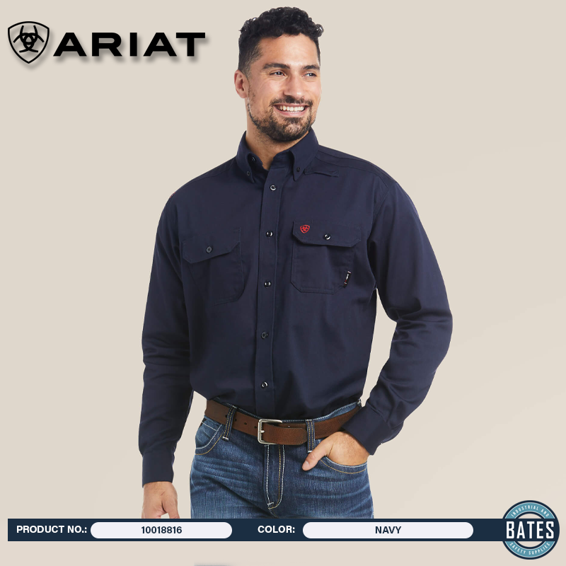 10018816 Ariat Men's FR Solid LS Work Shirt