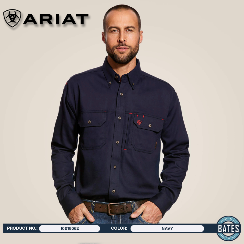 10019062 Ariat Men's FR Solid Vent LS Work Shirt