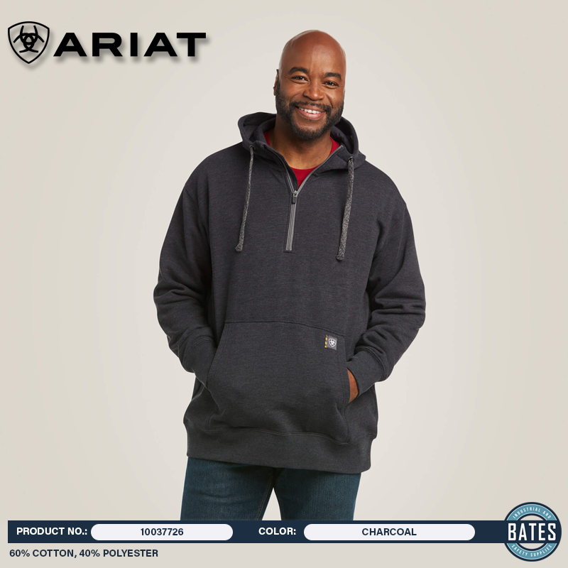 10037726 Ariat Men's REBAR® Workman ¼ Zip Hoodie