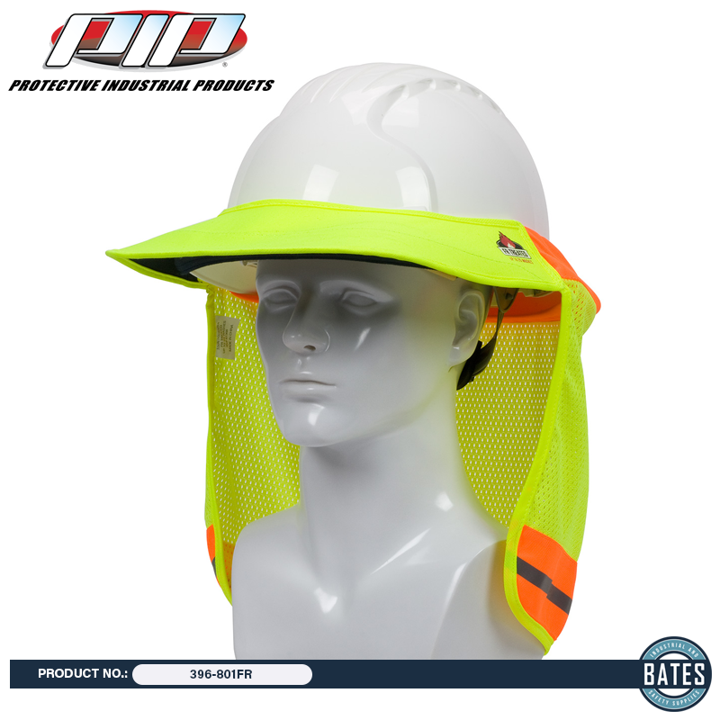 396-801FR PIP EZ-Cool® FR Treated HI-VIS Hard Hat Visor and Neck Shade