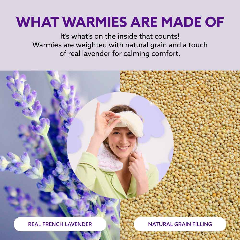 WARMIES MARSHMALLOW BROWN HEART HEAT PAD WARMIES