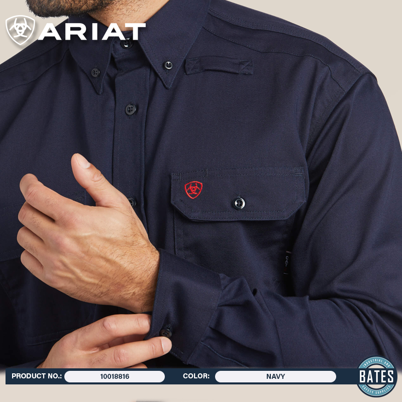 10018816 Ariat Men's FR Solid LS Work Shirt