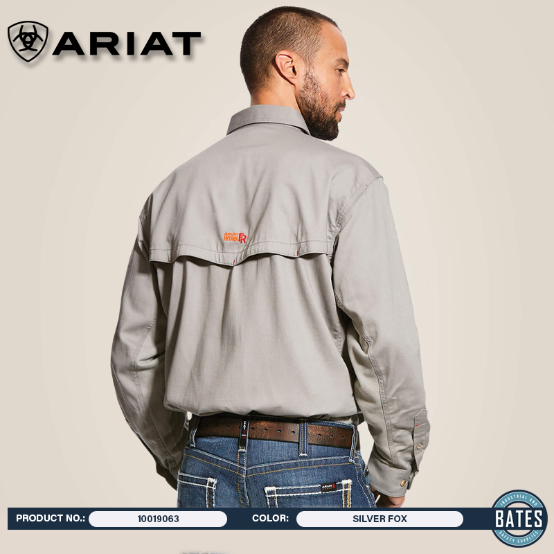 10019063 Ariat Men's FR Solid Vent LS Work Shirt