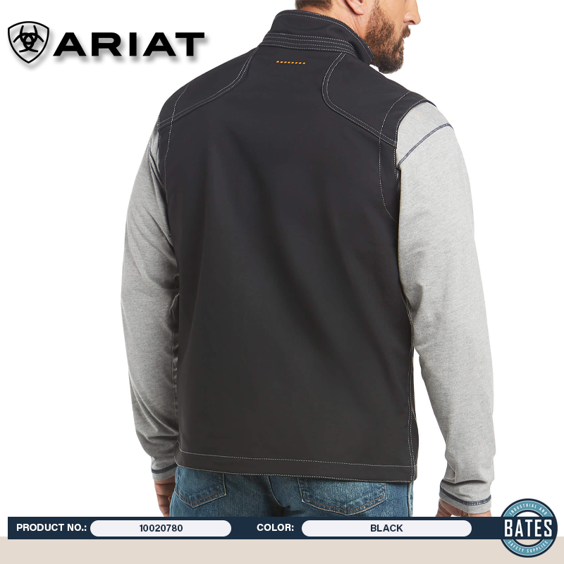 10020780 Ariat Men's Rebar Stretch Canvas Softshell Vest