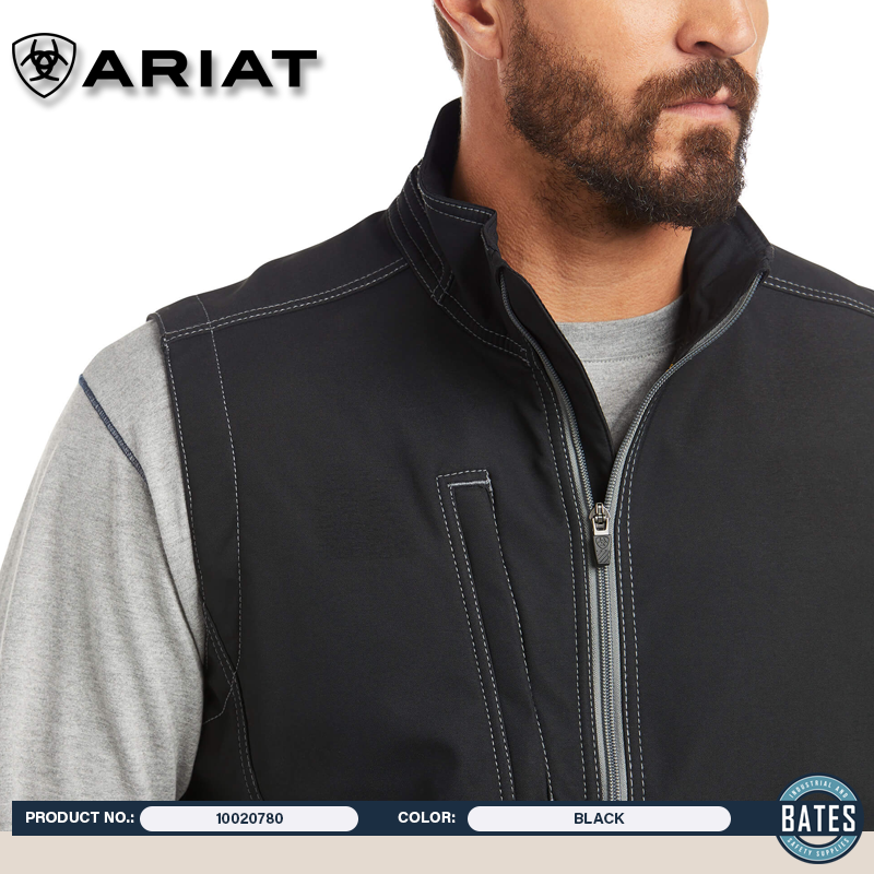 10020780 Ariat Men's Rebar Stretch Canvas Softshell Vest