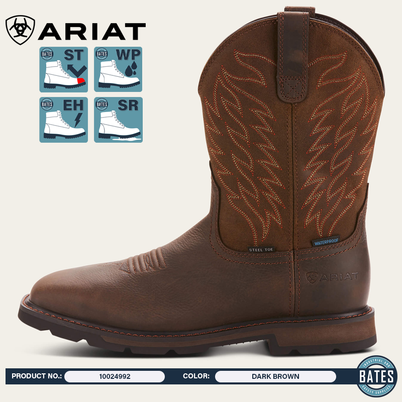 10024992 Ariat Men's GROUNDBREAKER WP/ST Work Boots