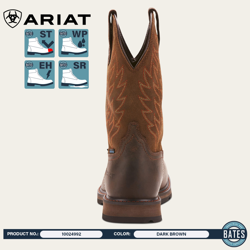 10024992 Ariat Men's GROUNDBREAKER WP/ST Work Boots