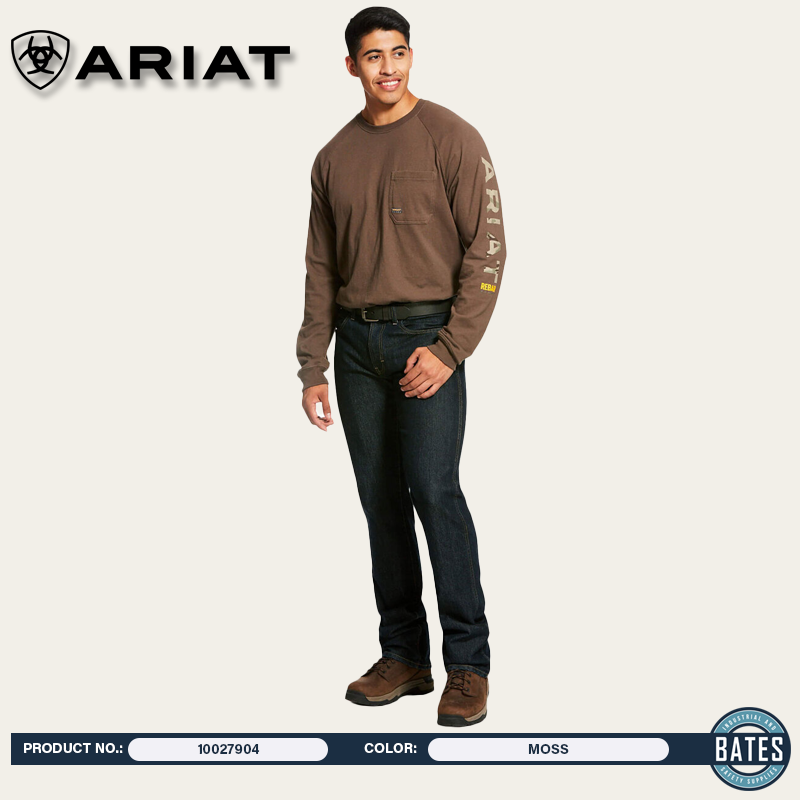 10027904 Ariat Men's REBAR® CottonStrong™ LS T-Shirt