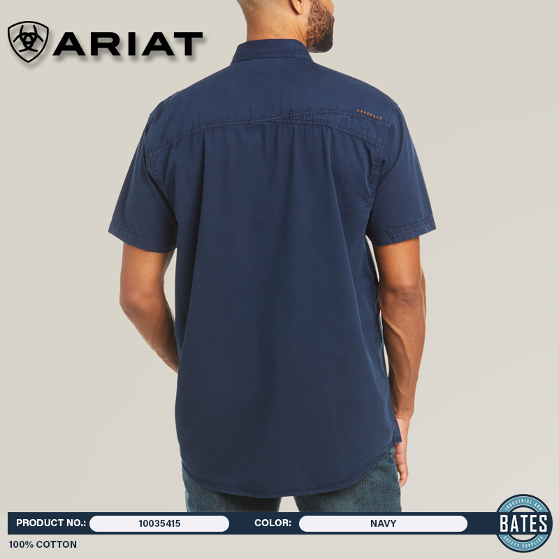 10035415 Ariat Men's REBAR® Washed Twill SS Work Shirt
