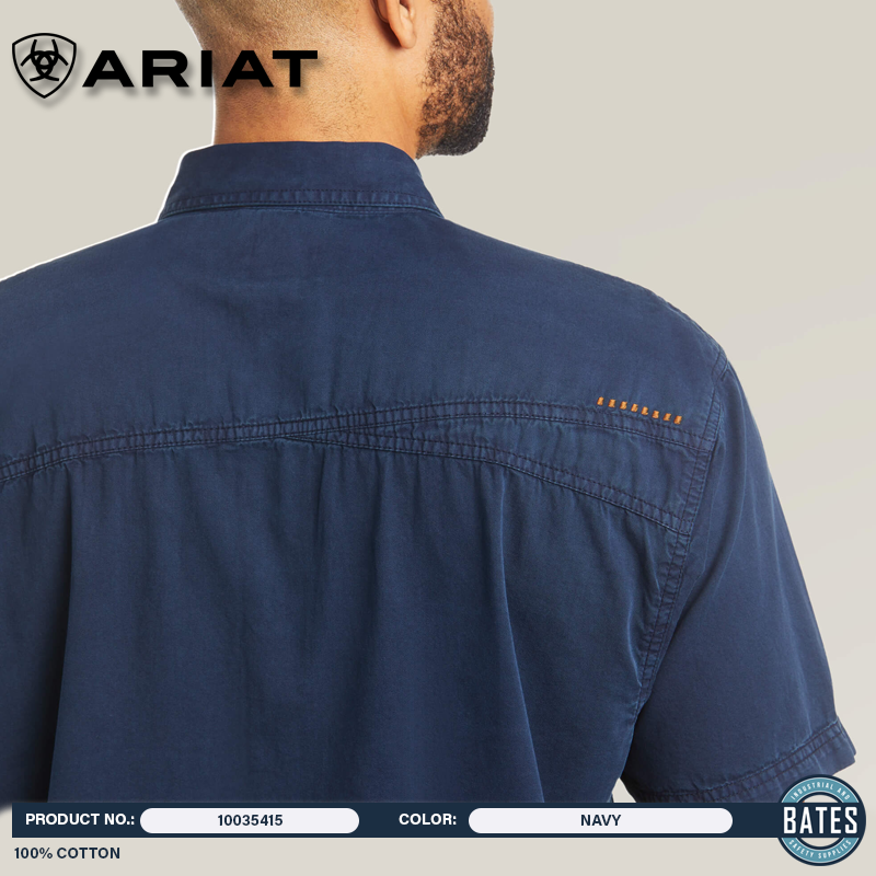 10035415 Ariat Men's REBAR® Washed Twill SS Work Shirt