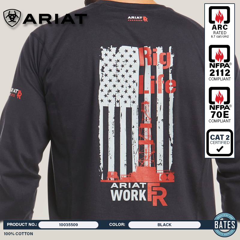 10035509 Ariat Men's FR AIR Graphic LS T-Shirt